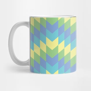 Yellow, Aqua, Purple, Green Chevron Mug